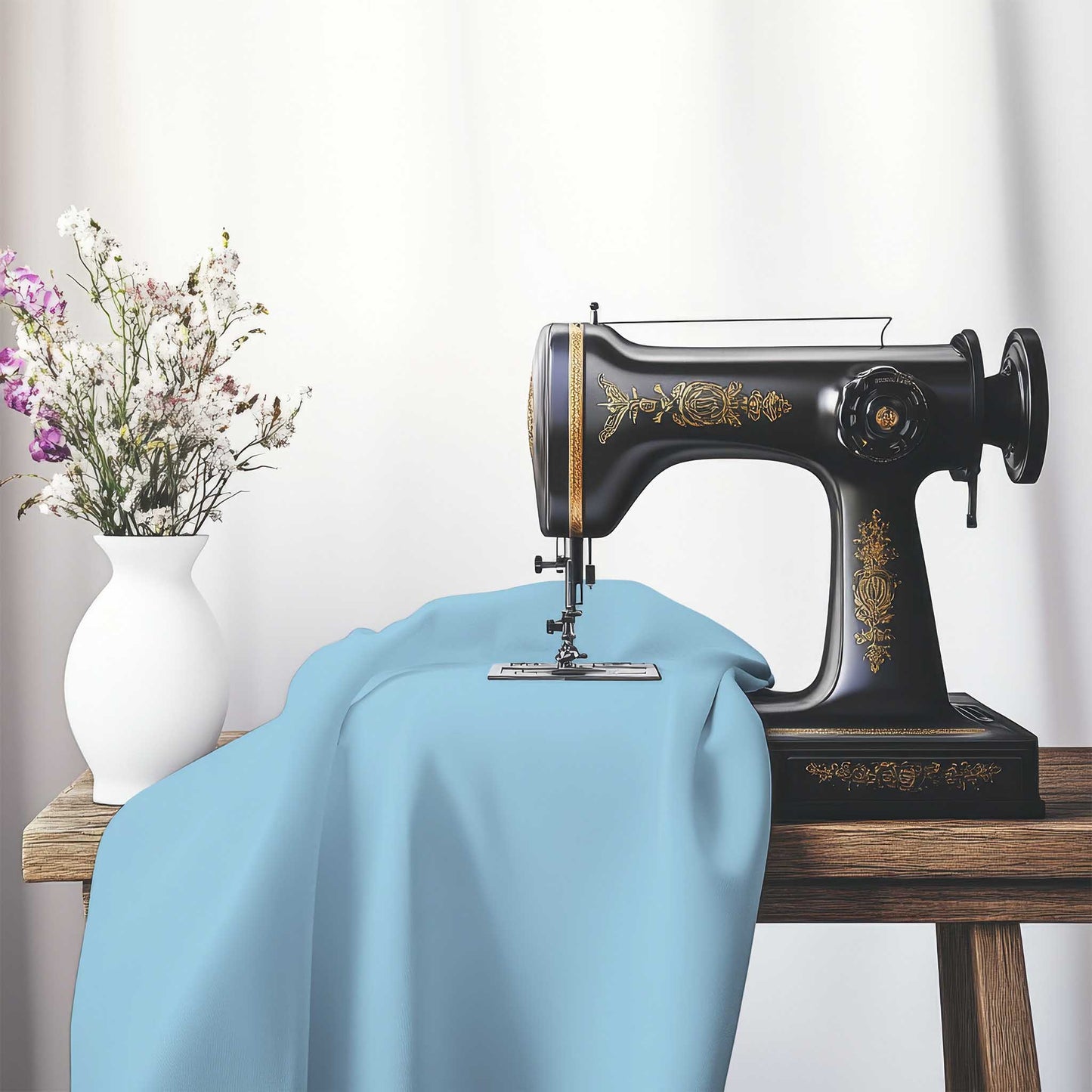 Blue Cotton Canvas Fabric, FACC-1430-999