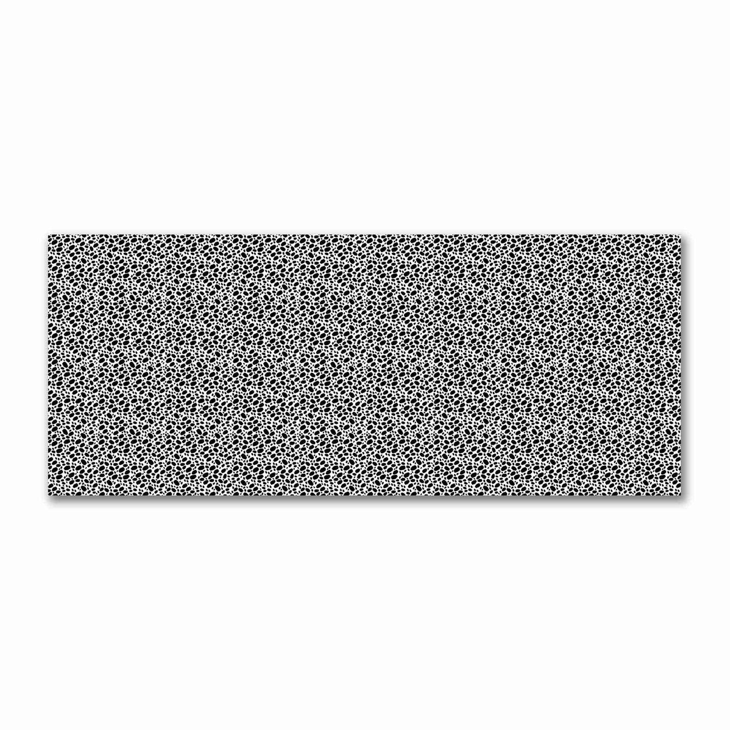 Off-White Cotton Sateen Fabric with Black Hand-painted Dab Motif Print | FACS-1010-092