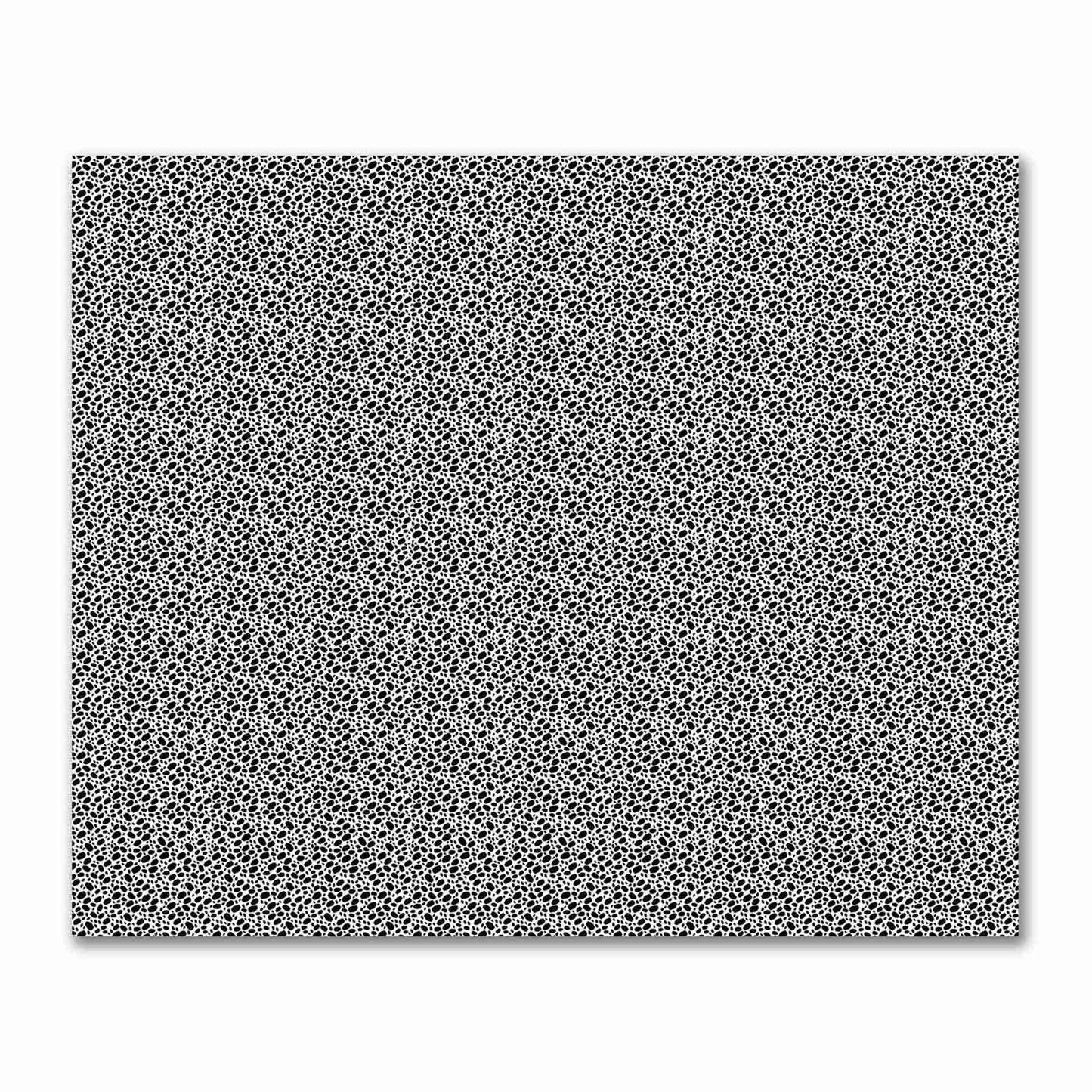 Off-White Cotton Sateen Fabric with Black Hand-painted Dab Motif Print | FACS-1010-092