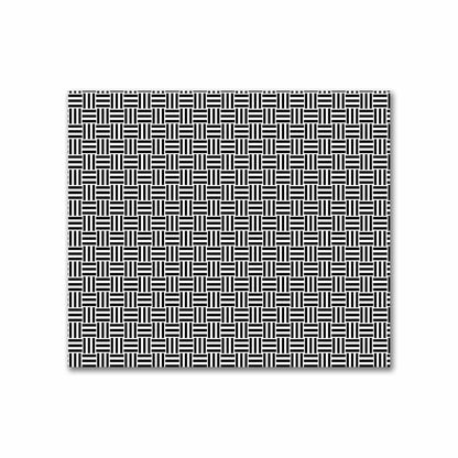 Off-White Cotton Sateen Fabric with Black Single Weave Motif Print | FACS-1010-142