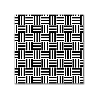 Off-White Cotton Sateen Fabric with Black Single Weave Motif Print | FACS-1010-142