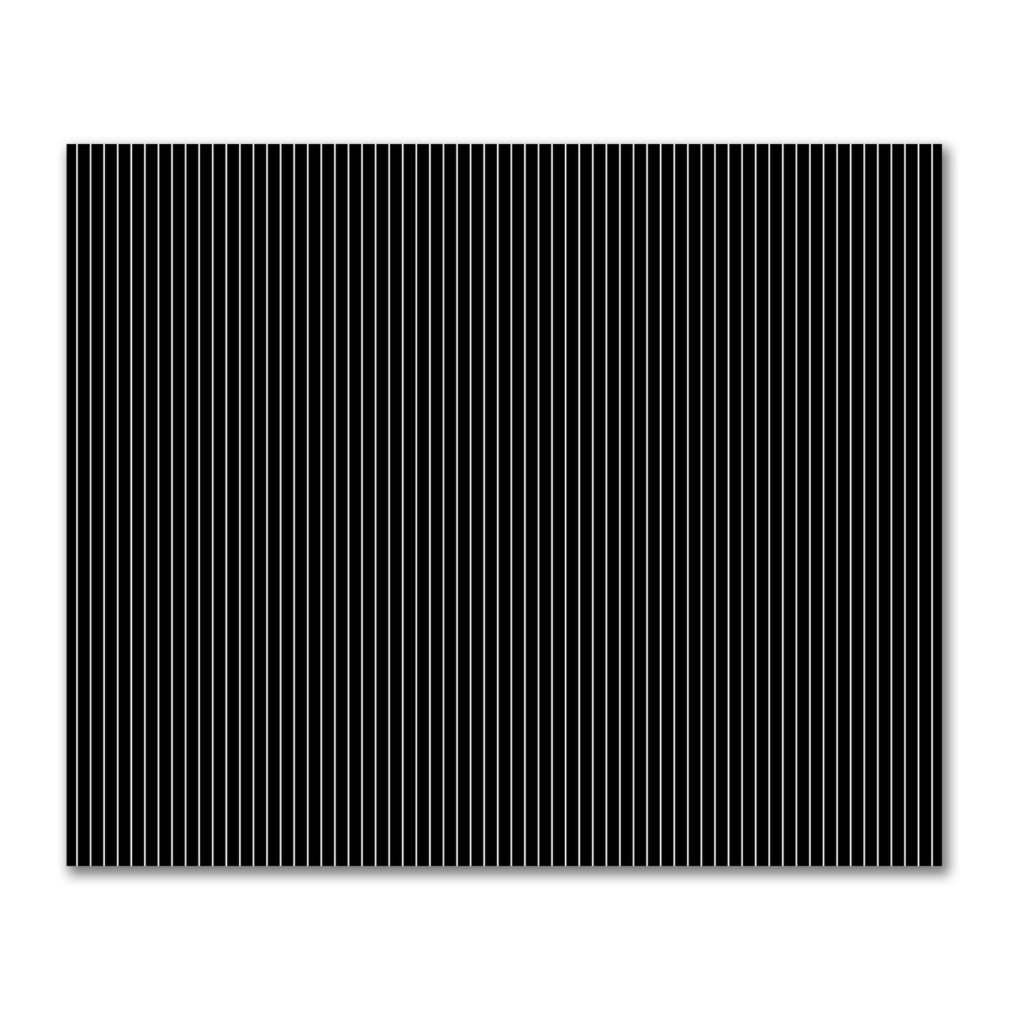 Black Cotton Sateen Fabric with Fine Off-White Stripes, FACS-1010-152