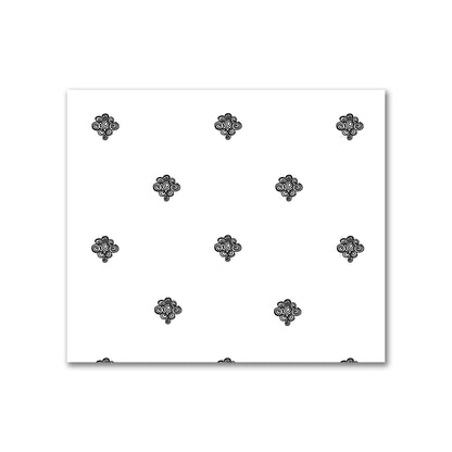 Off-White Cotton Sateen Fabric with Black Hand-painted Swizzle Motif Print | FACS-1010-171
