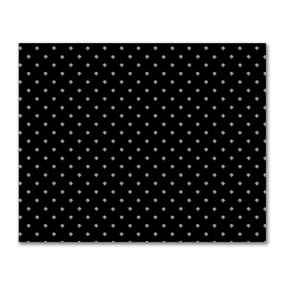 Black Cotton Sateen Fabric with Off-White Hand-painted Swizzle Motif Print | FACS-1010-172