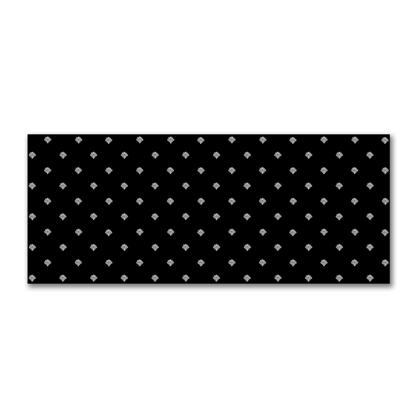 Black Cotton Sateen Fabric with Off-White Hand-painted Swizzle Motif Print | FACS-1010-172