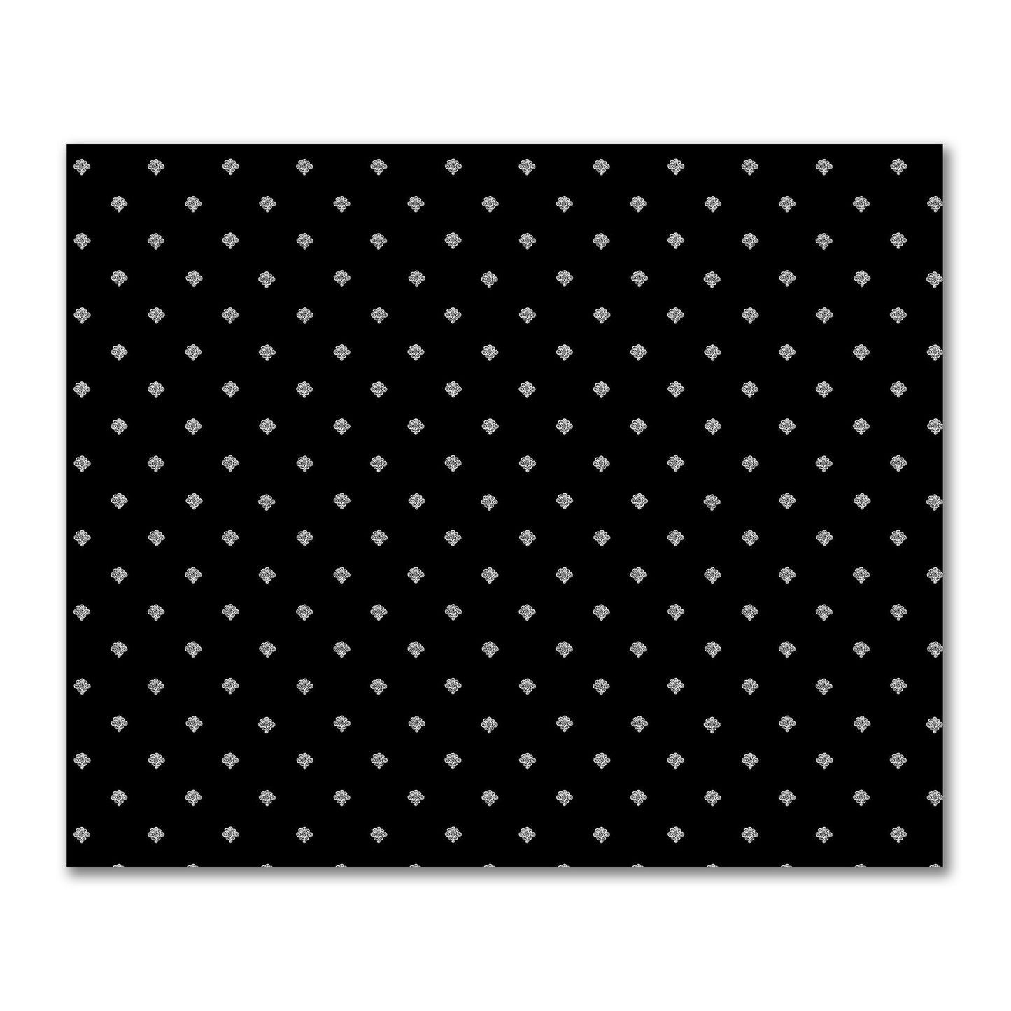 Black Cotton Sateen Fabric with Off-White Hand-painted Swizzle Motif Print | FACS-1010-172