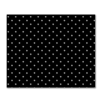 Black Cotton Sateen Fabric with Off-White Hand-painted Swizzle Motif Print | FACS-1010-172