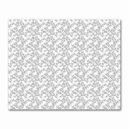 Off-White Cotton Sateen Fabric with Black Hand-painted Vine Print | FACS-1010-181