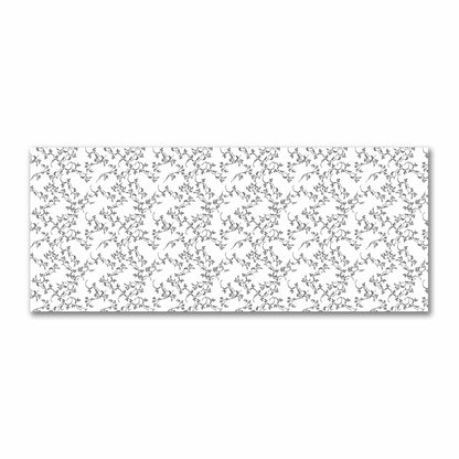 Off-White Cotton Sateen Fabric with Black Hand-painted Vine Print | FACS-1010-181