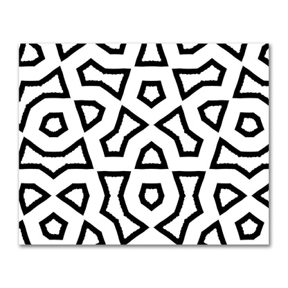 Off-White Cotton Sateen Fabric with Bold Black Graphic  | FACS-1010-391