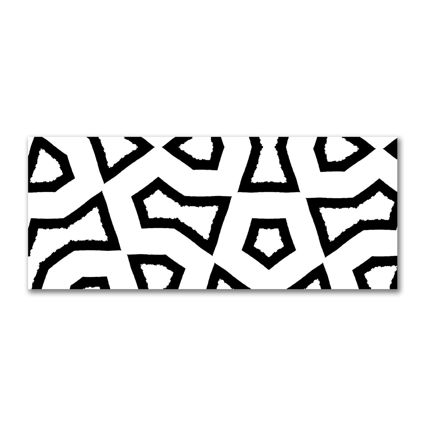 Off-White Cotton Sateen Fabric with Bold Black Graphic  | FACS-1010-391