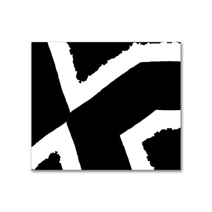 Black Cotton Sateen Fabric with Bold Off-White Graphic  | FACS-1010-392