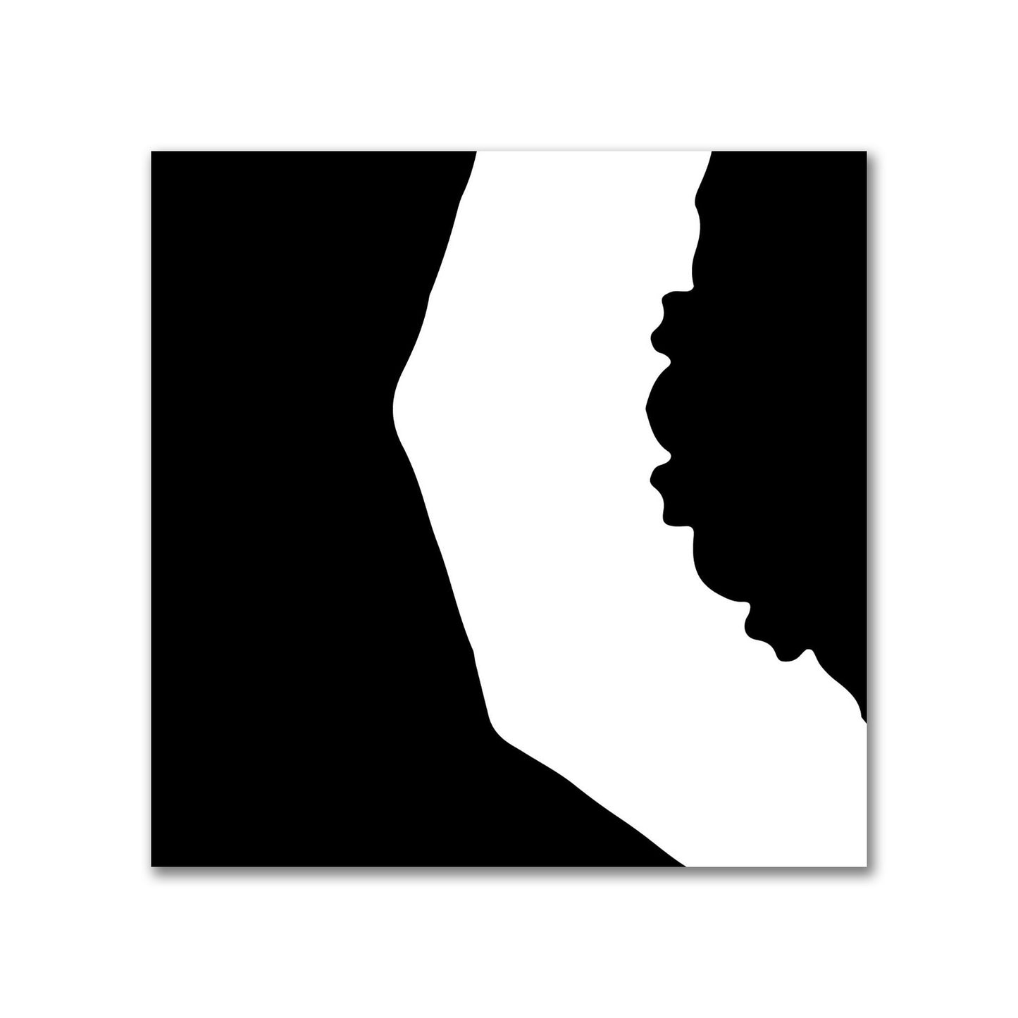 Black Cotton Sateen Fabric with Bold Off-White Graphic  | FACS-1010-392