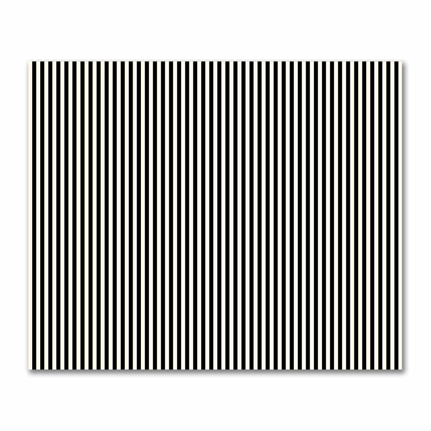 Cotton Sateen Fabric with Black Bars on Pale Cream, FACS-1013-051