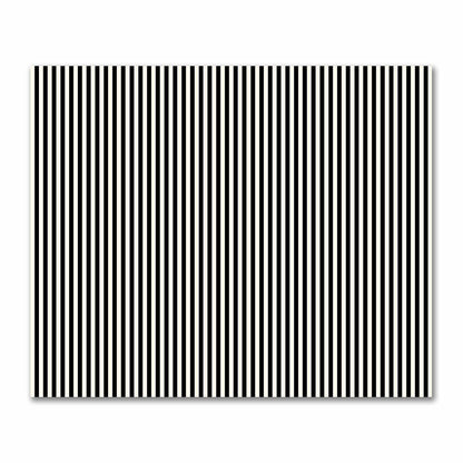 Cotton Sateen Fabric with Black Bars on Pale Cream, FACS-1013-051