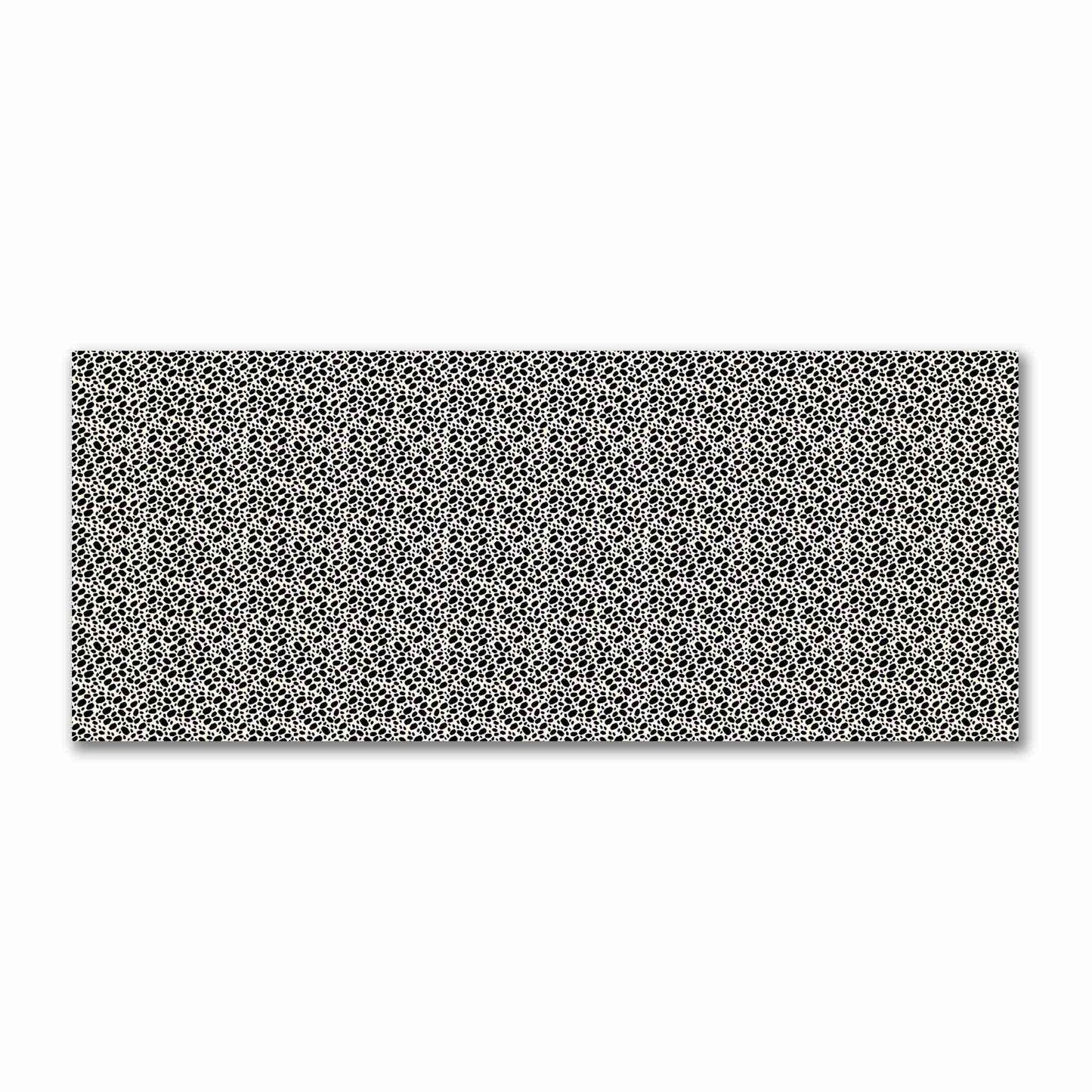 Pale Cream Cotton Sateen Fabric with Black Hand-painted Dab Motif Print | FACS-1013-092