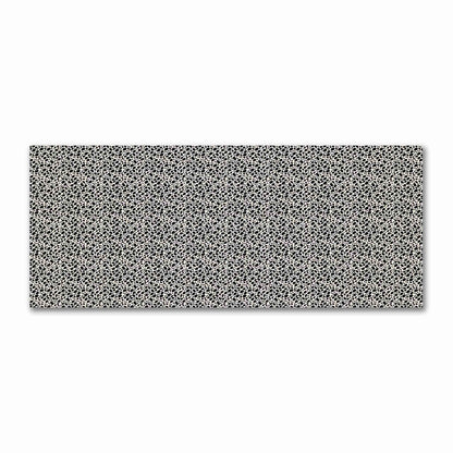 Pale Cream Cotton Sateen Fabric with Black Hand-painted Dab Motif Print | FACS-1013-092