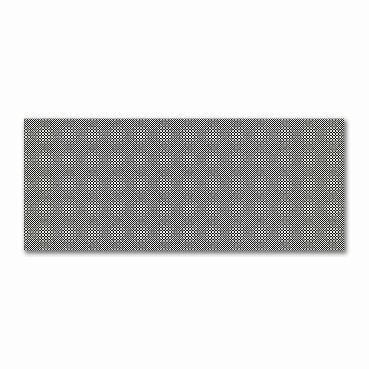 Pale Cream Cotton Sateen Fabric with Black Repeating Square Motif Print | FACS-1013-122