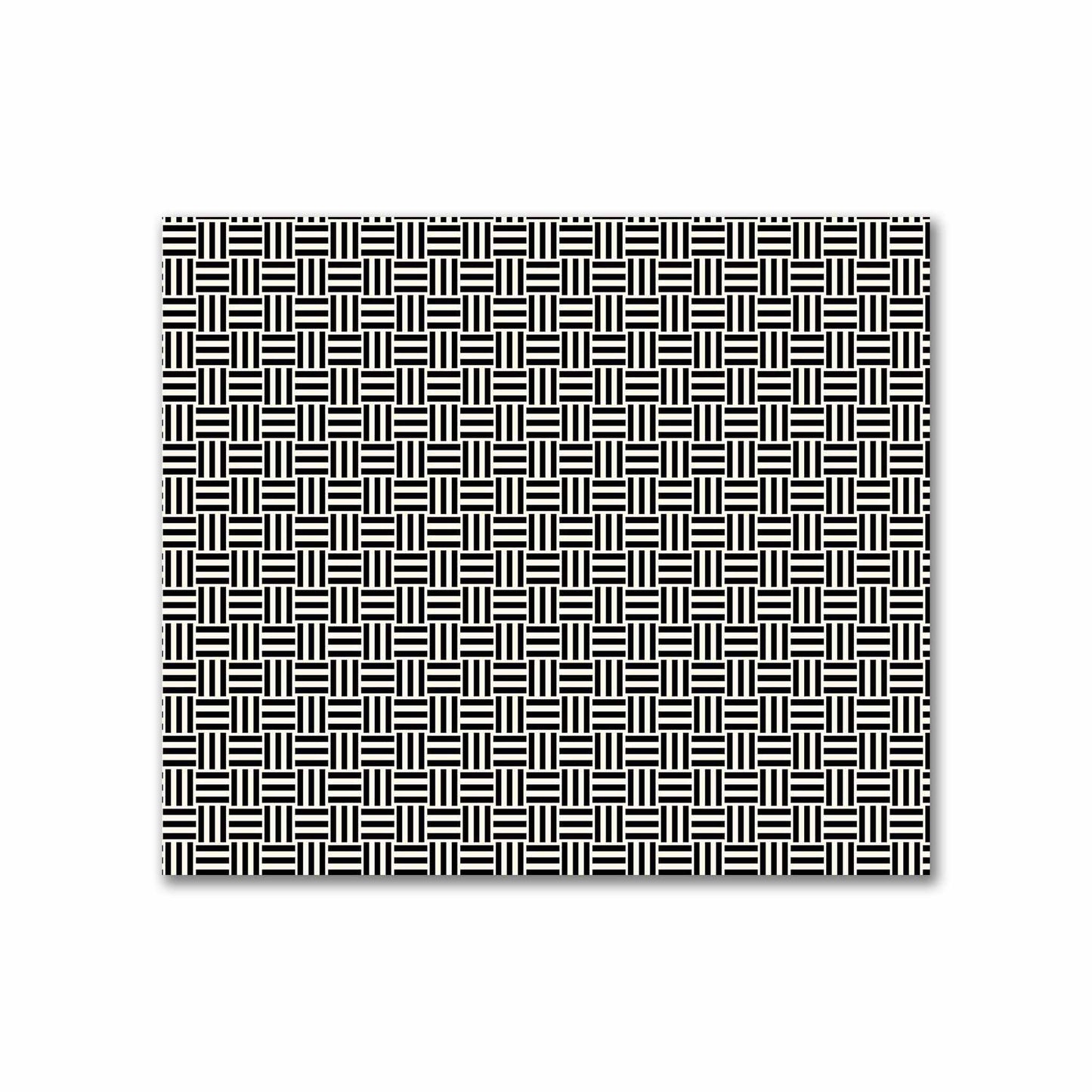 Pale Cream Cotton Sateen Fabric with Black Single Weave Motif Print | FACS-1013-142