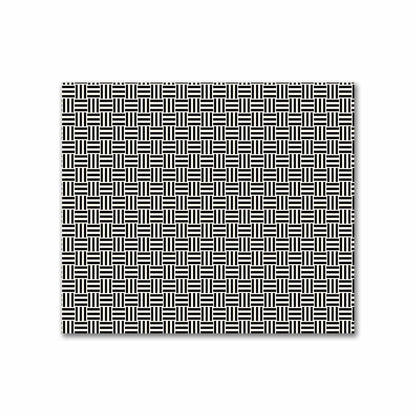 Pale Cream Cotton Sateen Fabric with Black Single Weave Motif Print | FACS-1013-142