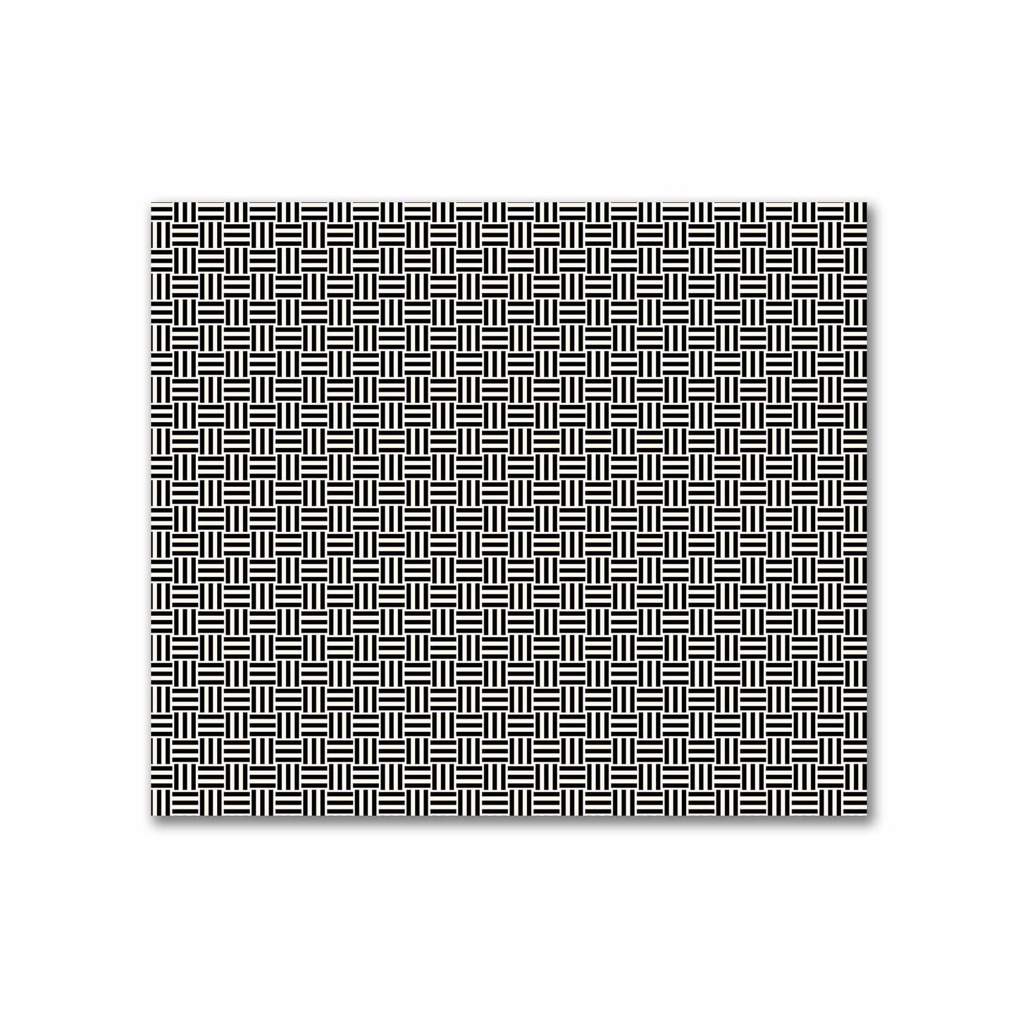 Pale Cream Cotton Sateen Fabric with Black Double Weave Motif Print | FACS-1013-144