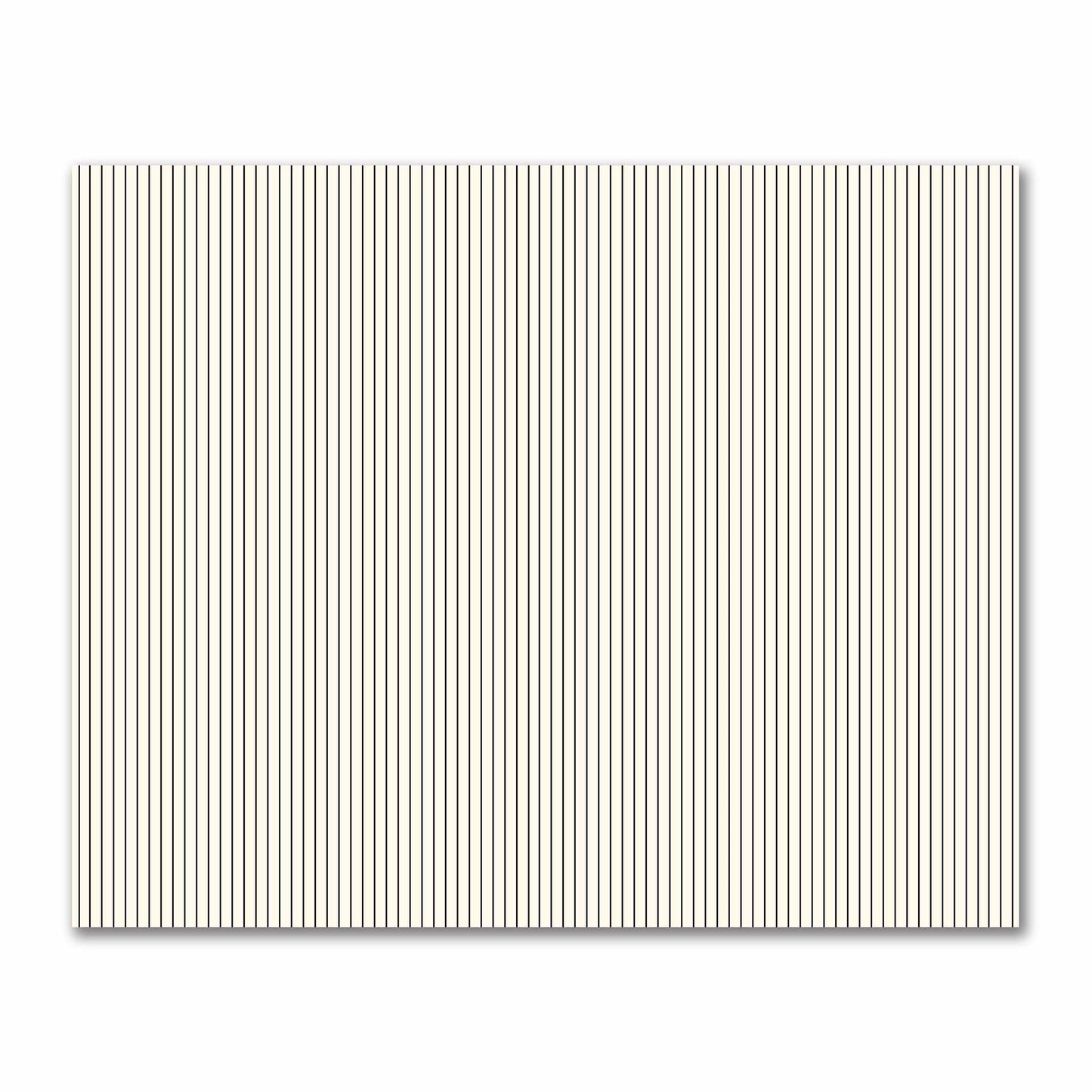 Cotton Sateen Fabric with Fine Black Stripes onPale Cream, FACS-1013-151
