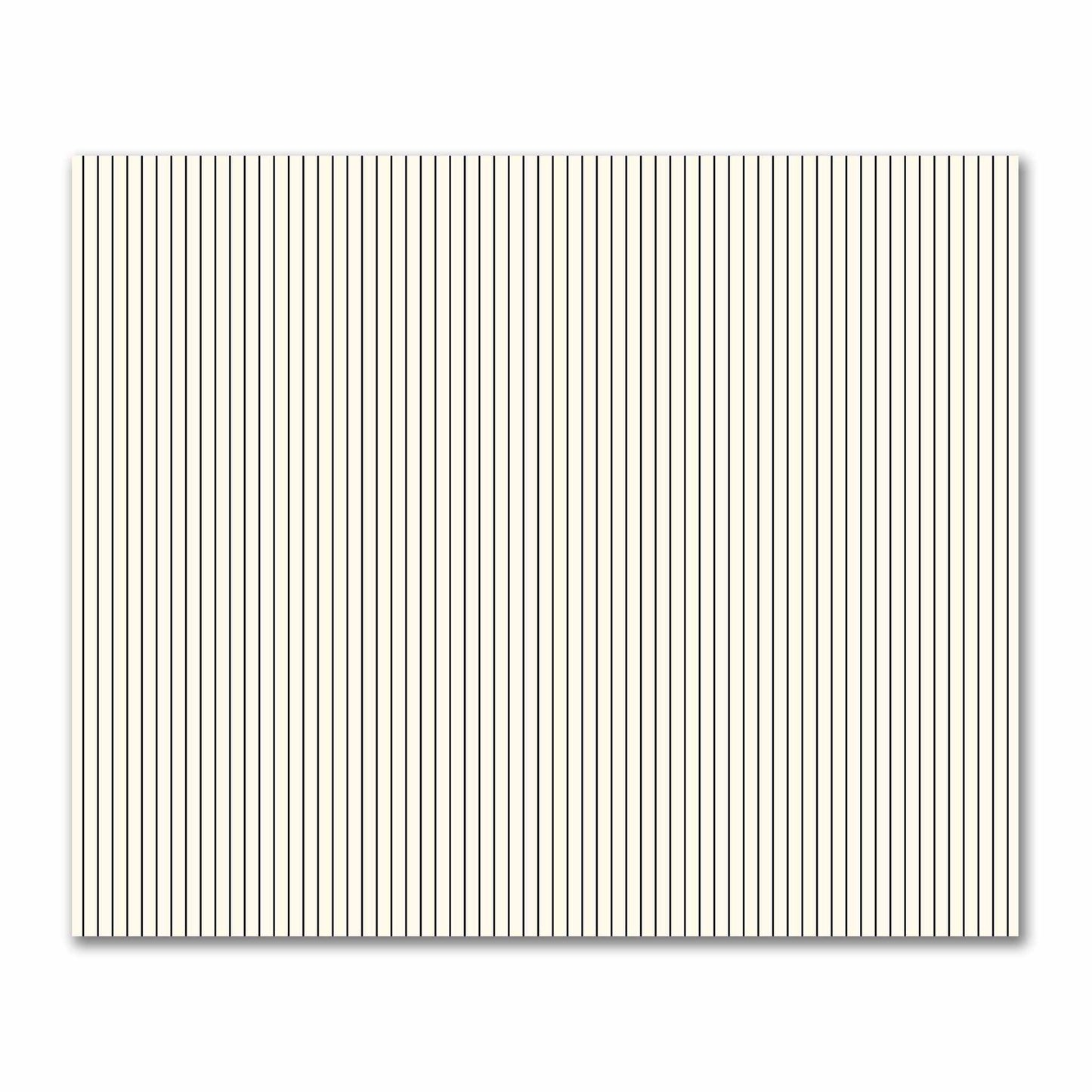 Cotton Sateen Fabric with Fine Black Stripes onPale Cream, FACS-1013-151