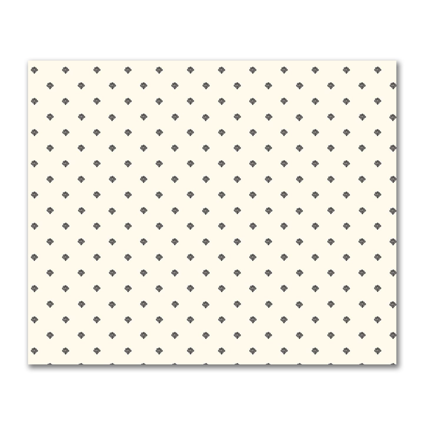 Pale Cream Cotton Sateen Fabric with Black Hand-painted Swizzle Motif Print | FACS-1013-171