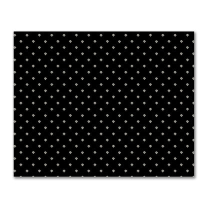 Black Cotton Sateen Fabric with Pale Cream Hand-painted Swizzle Motif Print | FACS-1013-172