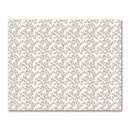 Pale Cream Cotton Sateen Fabric with Black Hand-painted Vine Print | FACS-1013-181