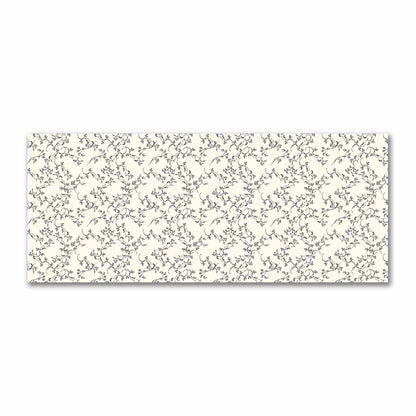 Pale Cream Cotton Sateen Fabric with Black Hand-painted Vine Print | FACS-1013-181