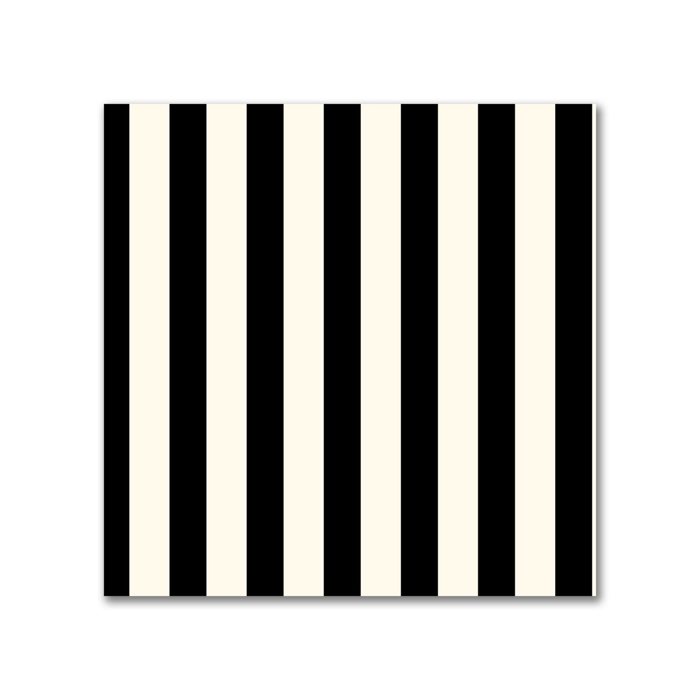 Cotton Sateen Fabric with Thin Black Bars on Pale Cream, FACS-1013-241