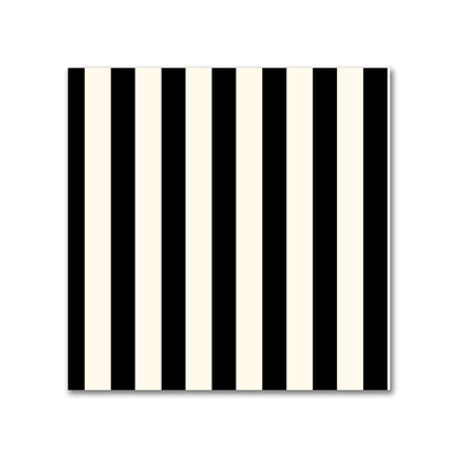 Cotton Sateen Fabric with Thin Black Bars on Pale Cream, FACS-1013-241