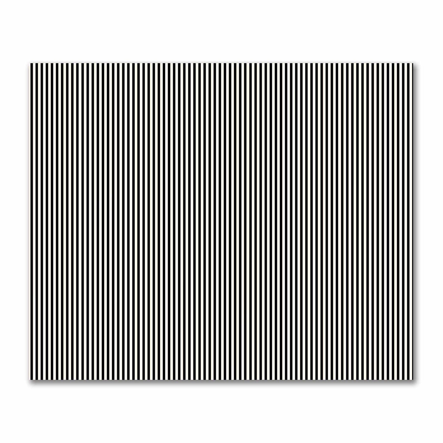 Cotton Sateen Fabric with Thin Black Bars on Pale Cream, FACS-1013-241