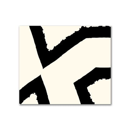 Pale Cream Cotton Sateen Fabric with Bold Black Graphic  | FACS-1013-391