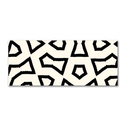 Pale Cream Cotton Sateen Fabric with Bold Black Graphic  | FACS-1013-391
