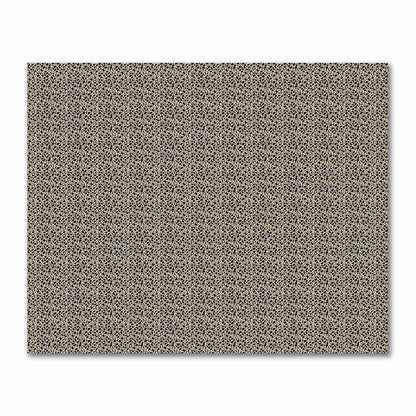 Tan Cotton Sateen Fabric with Black Hand-painted Dab Motif Print | FACS-1014-092