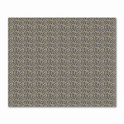 Tan Cotton Sateen Fabric with Black Hand-painted Dab Motif Print | FACS-1014-092
