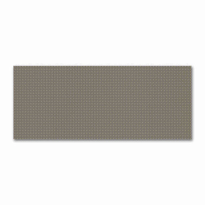 Tan Cotton Sateen Fabric with Black Repeating Square Motif Print | FACS-1014-122