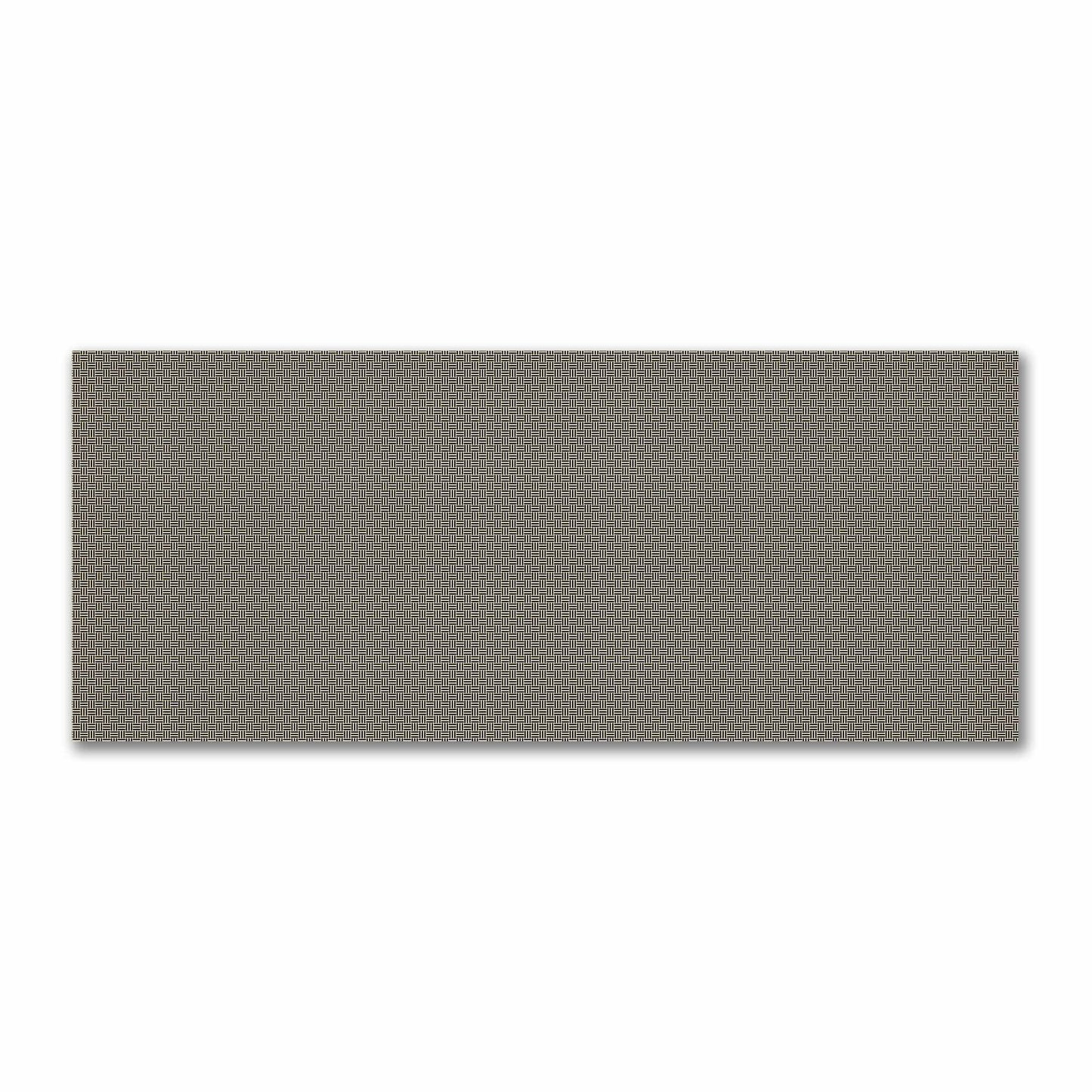 Tan Cotton Sateen Fabric with Black Double Weave Motif Print | FACS-1014-144