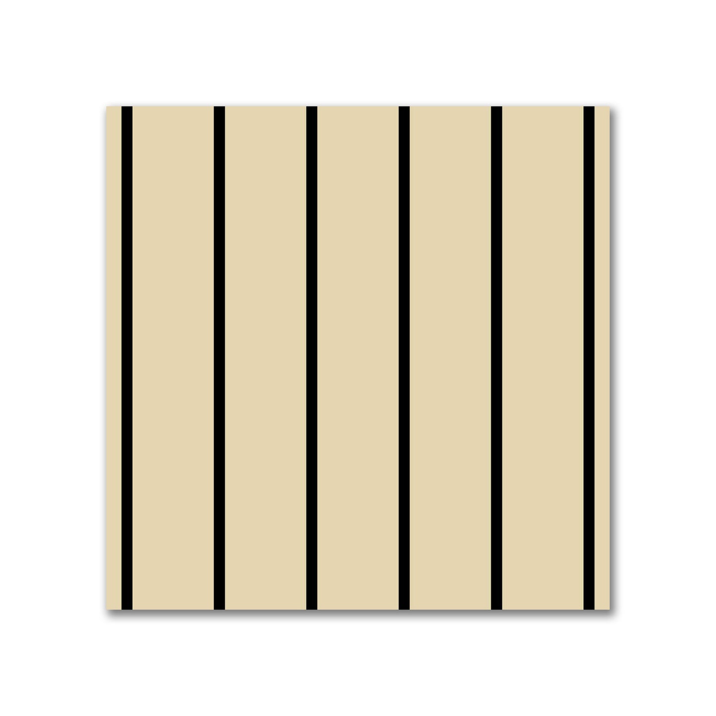 Cotton Sateen Fabric with Fine Black Stripes on Tan, FACS-1014-151