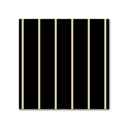 Cotton Sateen Fabric with Fine Tan Stripes on Black, FACS-1014-152
