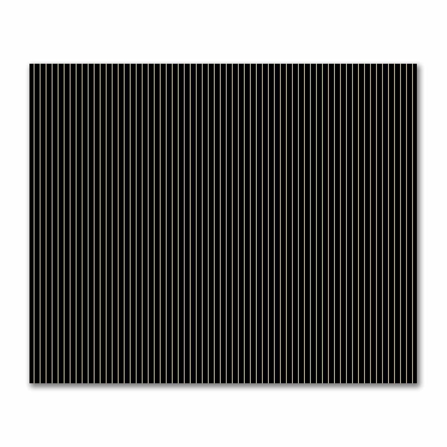 Cotton Sateen Fabric with Fine Tan Stripes on Black, FACS-1014-152