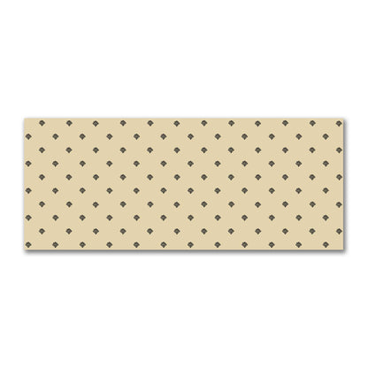 Tan Cotton Sateen Fabric with Black Hand-painted Swizzle Motif Print | FACS-1014-171
