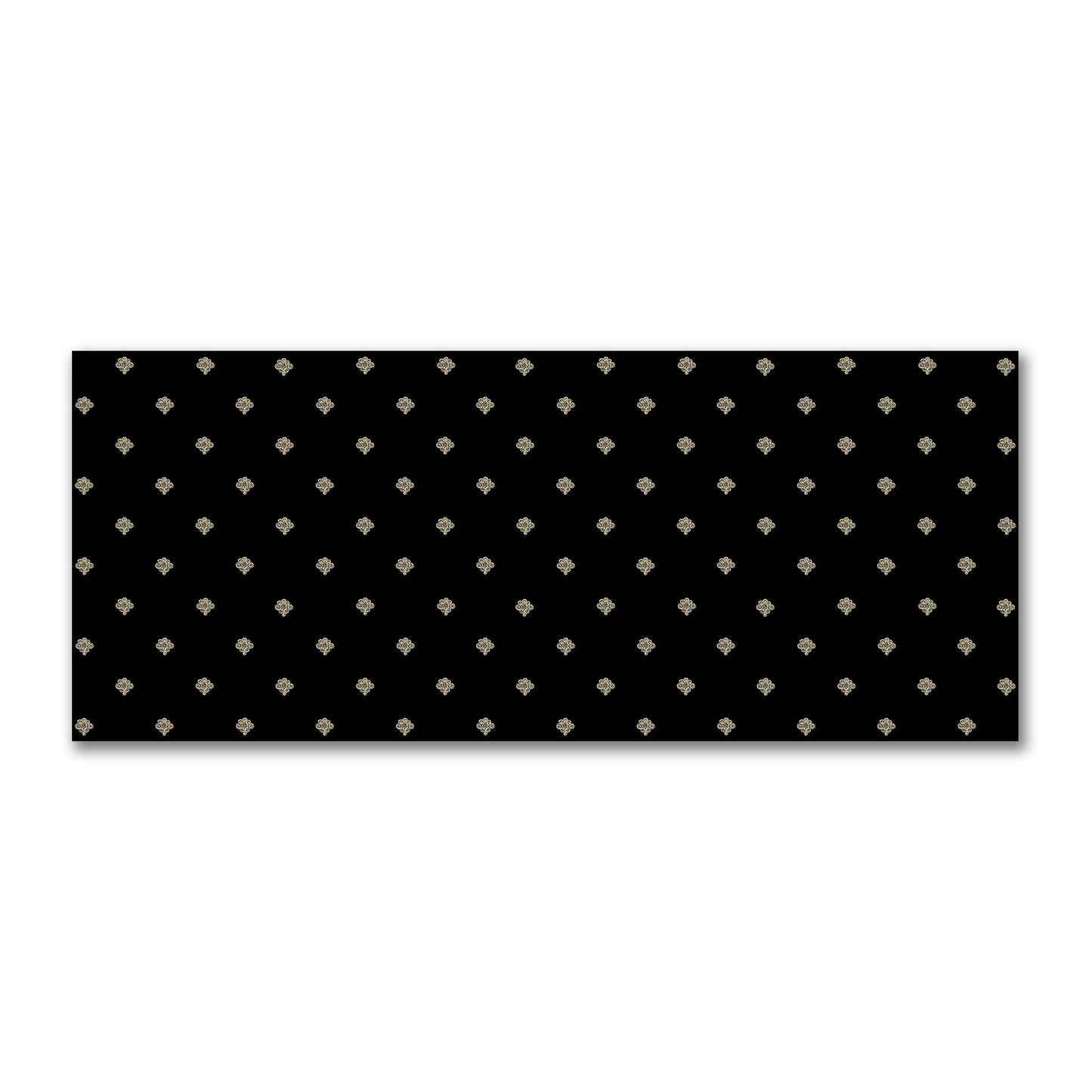 Black Cotton Sateen Fabric with Tan Hand-painted Swizzle Motif Print | FACS-1014-172