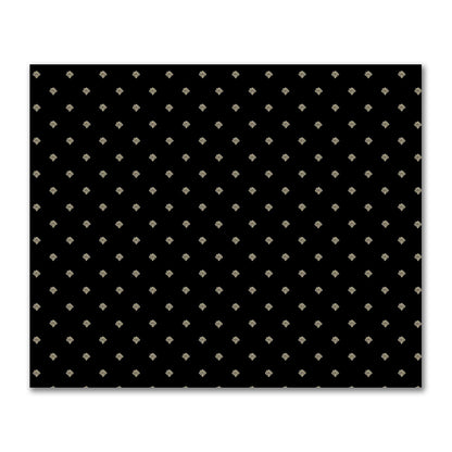 Black Cotton Sateen Fabric with Tan Hand-painted Swizzle Motif Print | FACS-1014-172