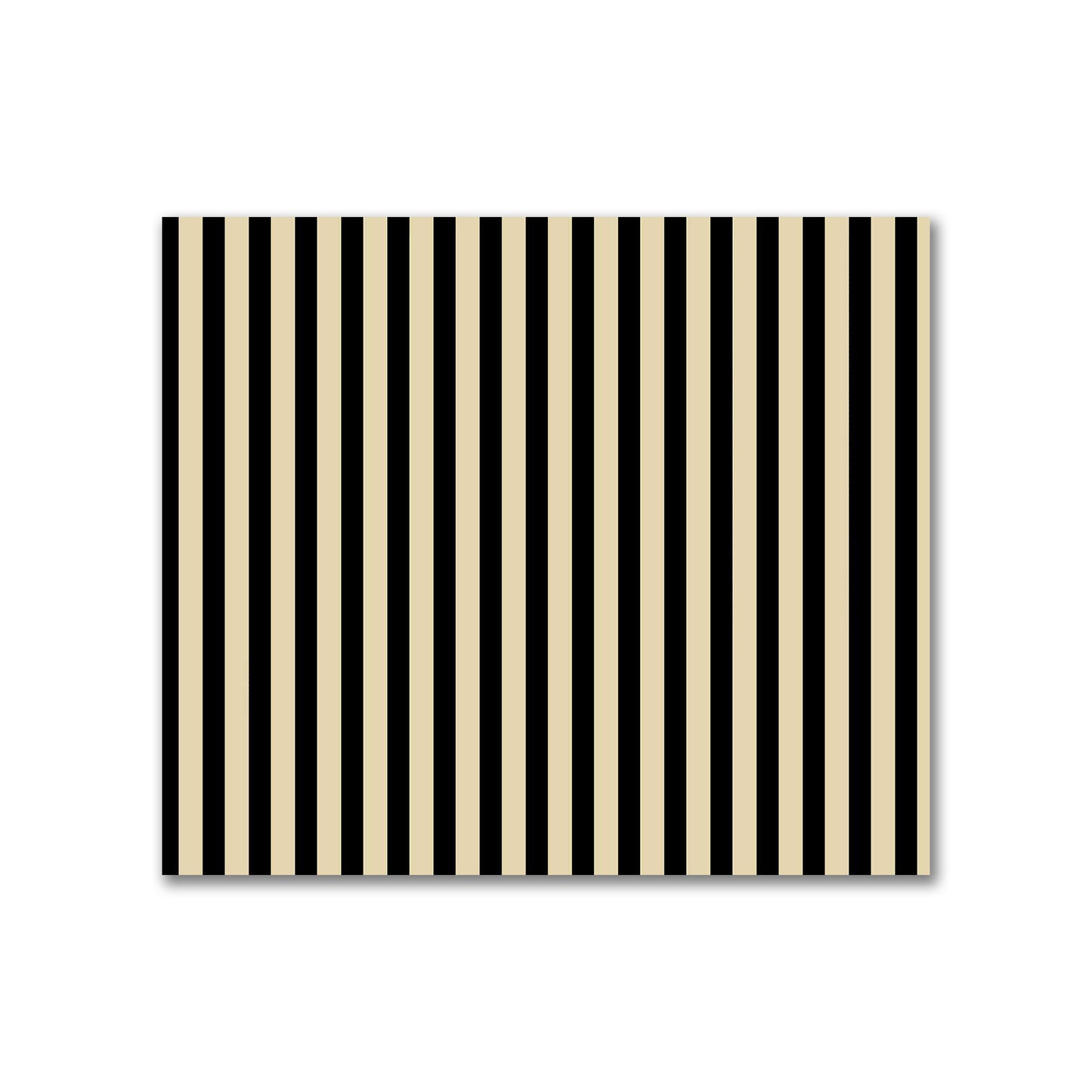 Cotton Sateen Fabric with Thin Black Bars on Tan, FACS-1014-241