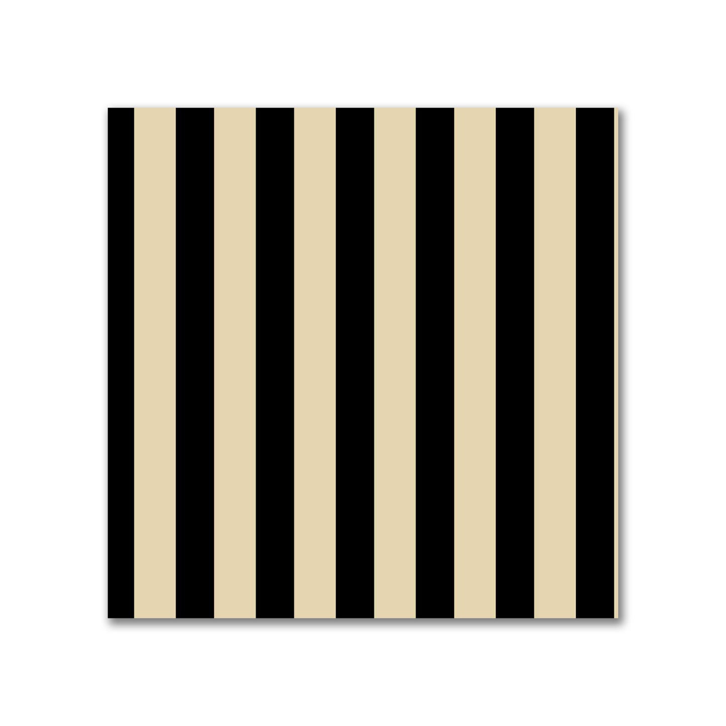 Cotton Sateen Fabric with Thin Black Bars on Tan, FACS-1014-241