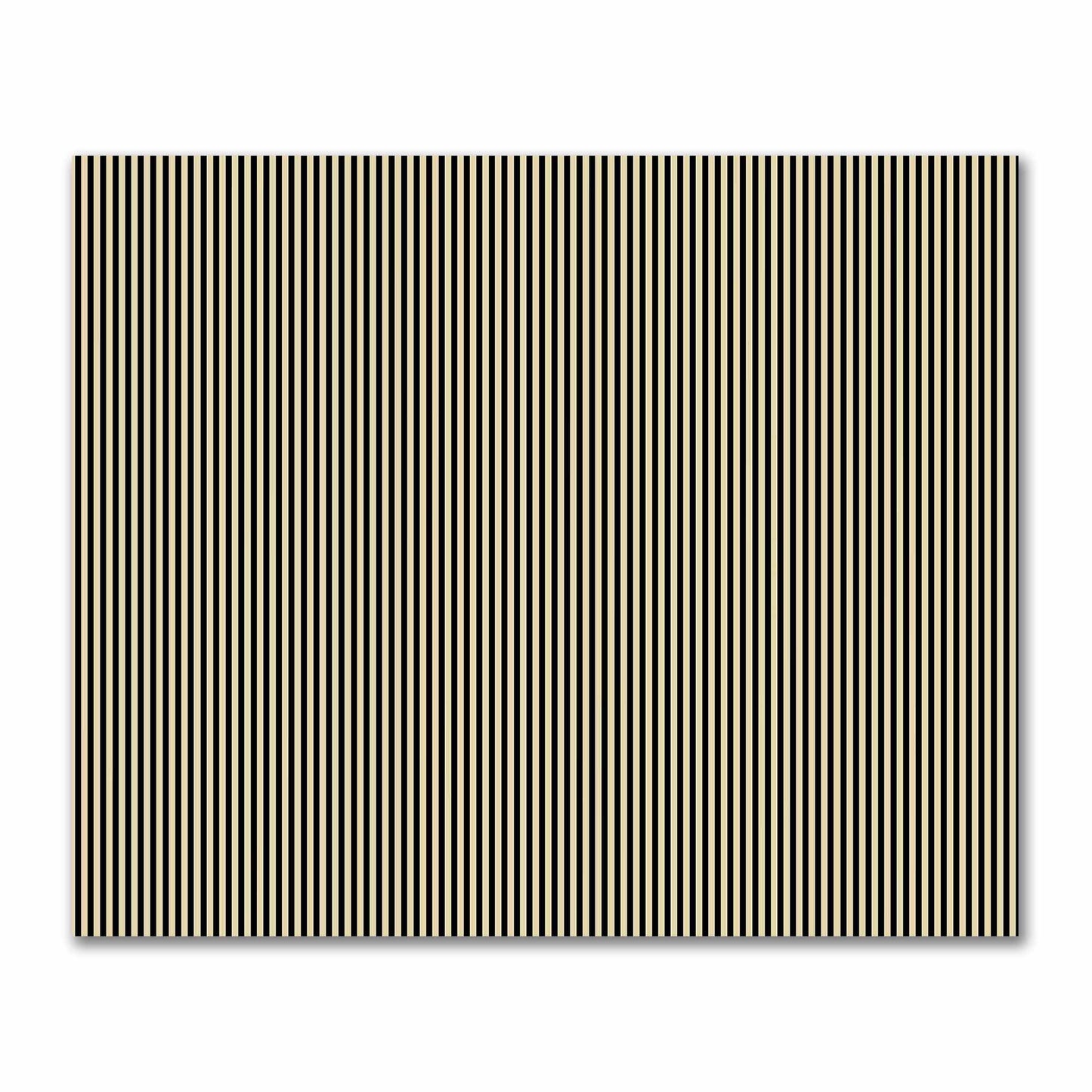 Cotton Sateen Fabric with Thin Black Bars on Tan, FACS-1014-241