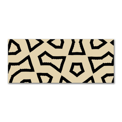 Tan Cotton Sateen Fabric with Bold Black Graphic  | FACS-1014-391